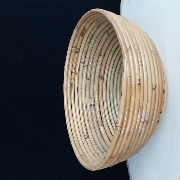 Vintage Mid Century Modern Bamboo Pencil Reed Bowl in style of Gabriella Crespi - Picture 1 of 16